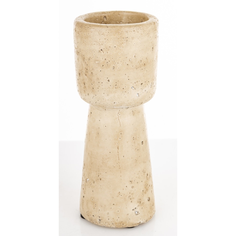 Świecznik cementowy 15x6x6 cm TORING-2 beżowy