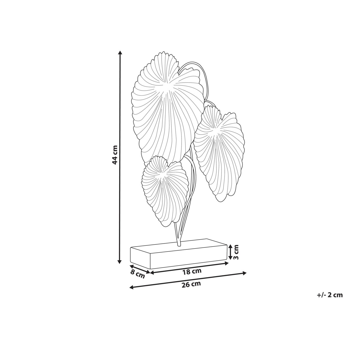 Figurka liście złoto-niebieska SODIUM