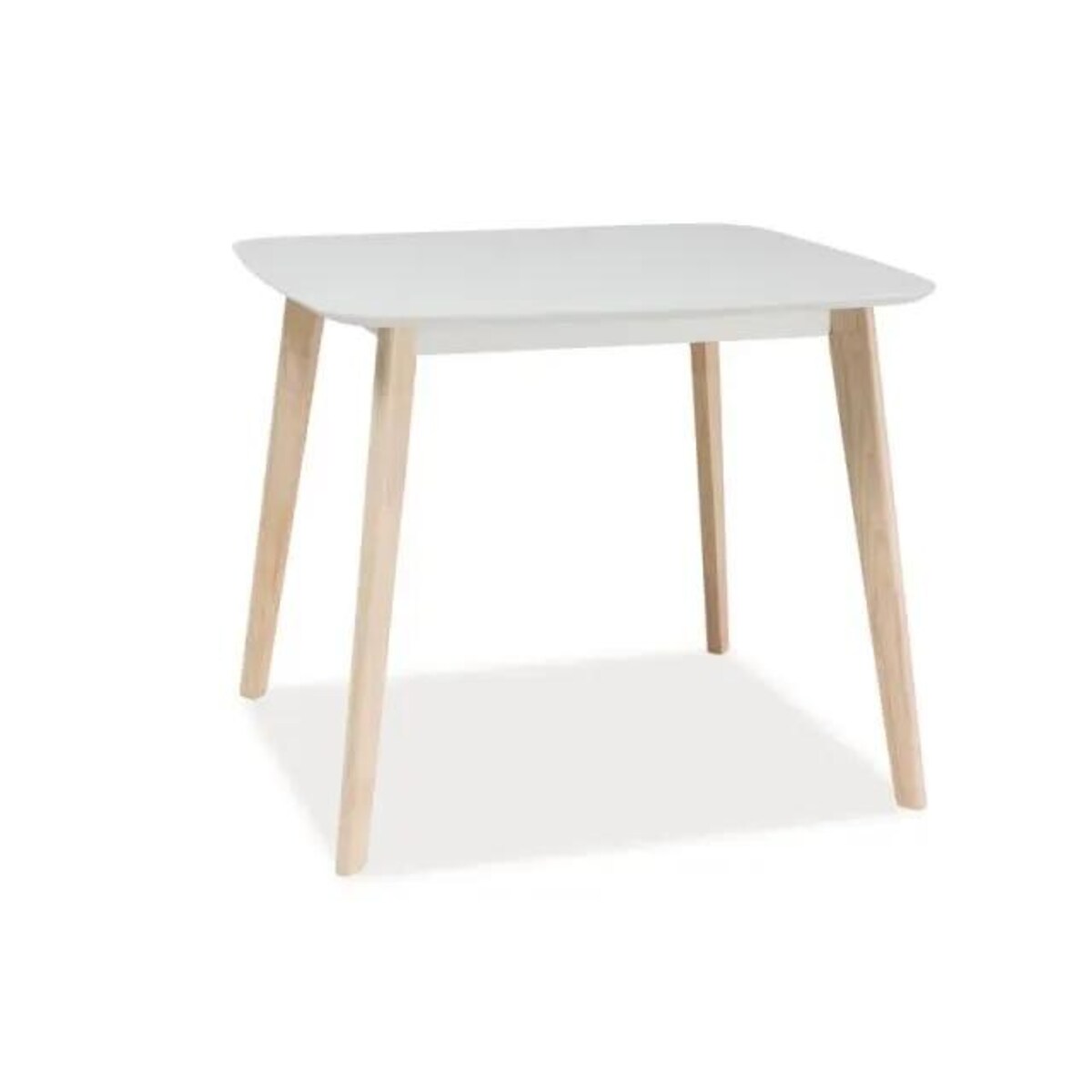 Stół TIBI 90x80 biały/dąb bielony