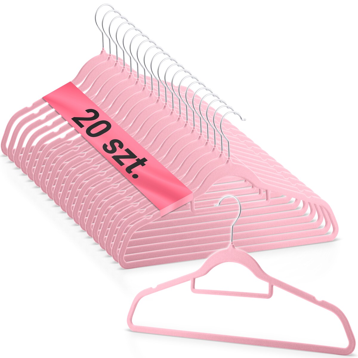 Wieszaki na ubrania welurowe do szafy zestaw 20szt. Massido