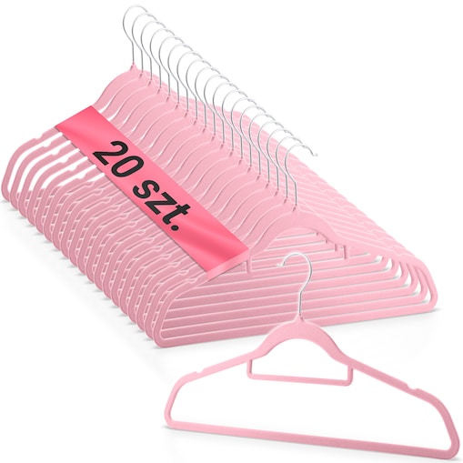 Wieszaki na ubrania welurowe do szafy zestaw 20szt. Massido