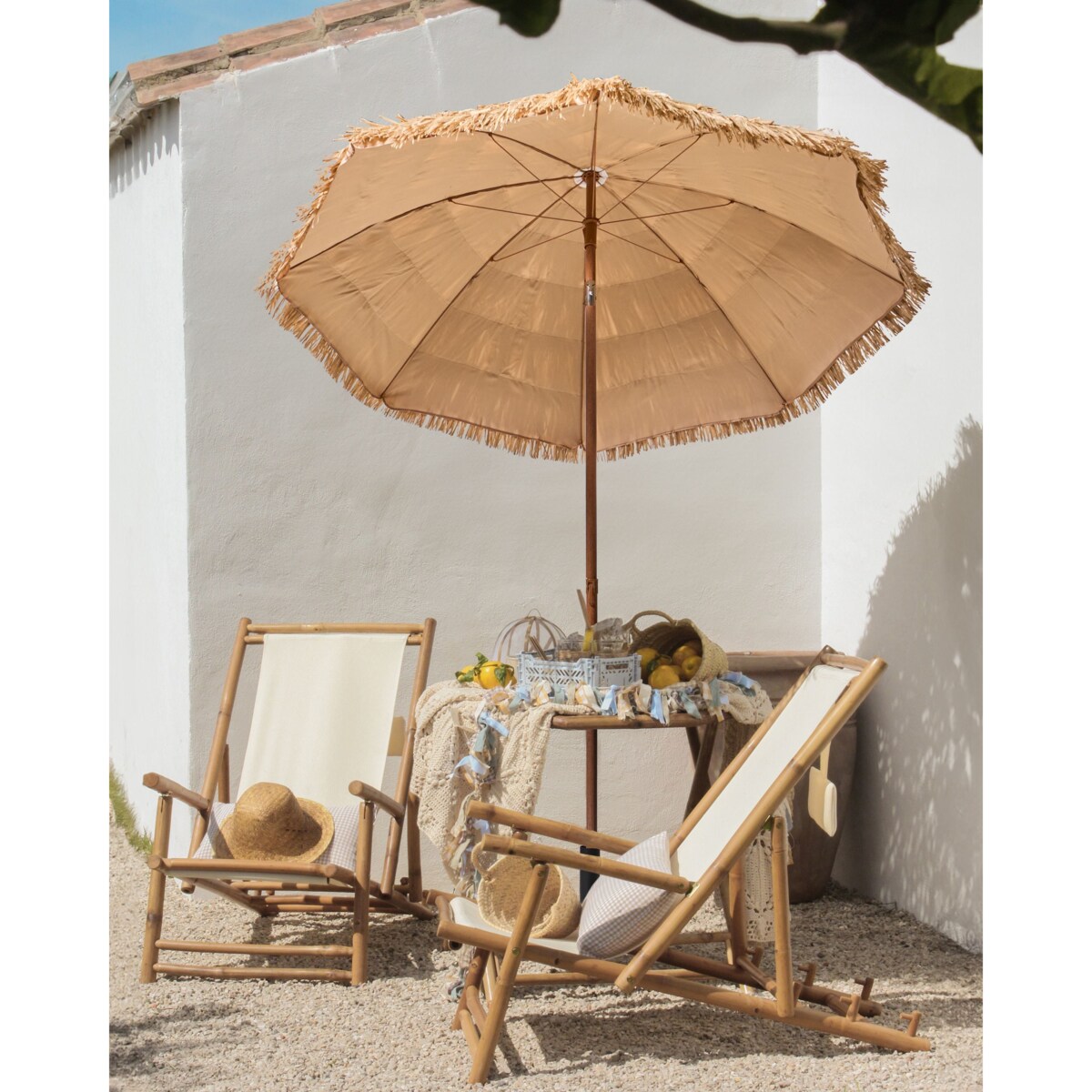 Parasol ogrodowy 175 cm CIVETTA Naturalny