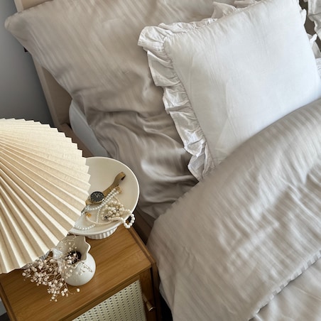 Pościel hotelowa adamaszkowa 200x220 beżowa hotelowa PREMIUM