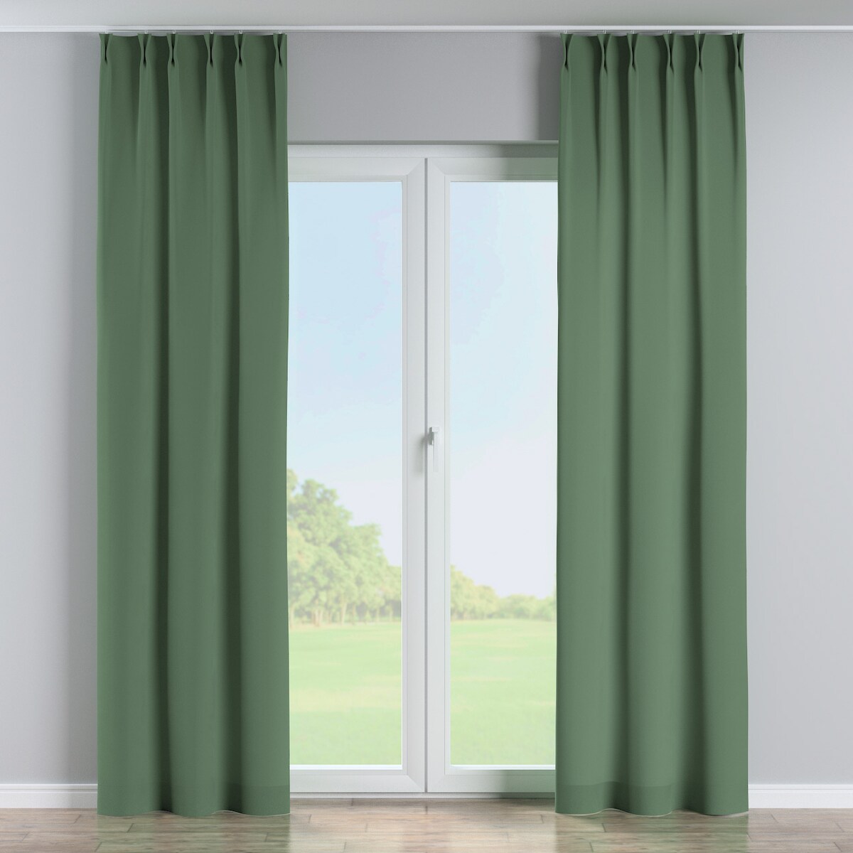 Zasłona na haczykach flex podwójnych 130x260 zielony