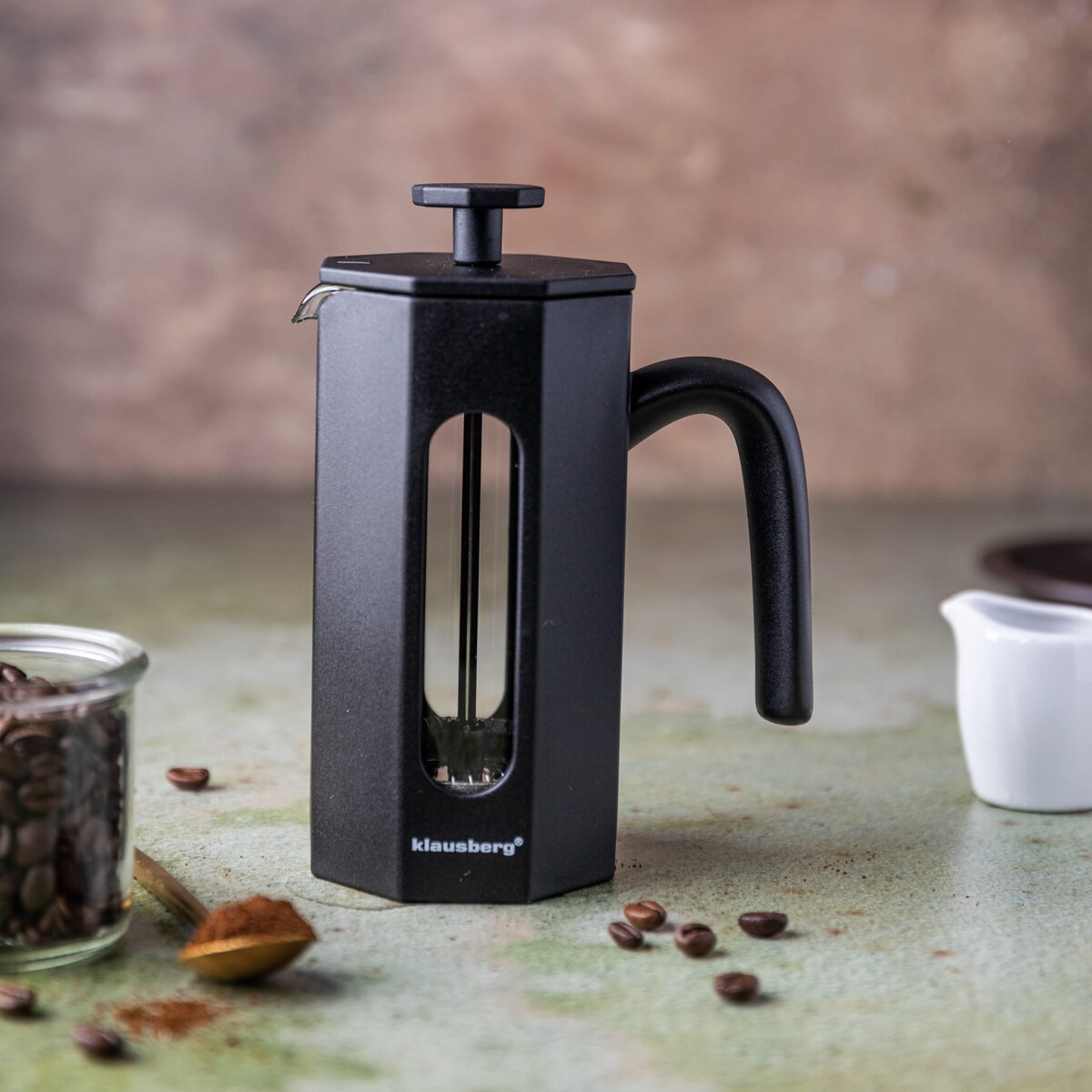 Zaparzacz do kawy herbaty 0.35L French Press czarny KLAUSBERG