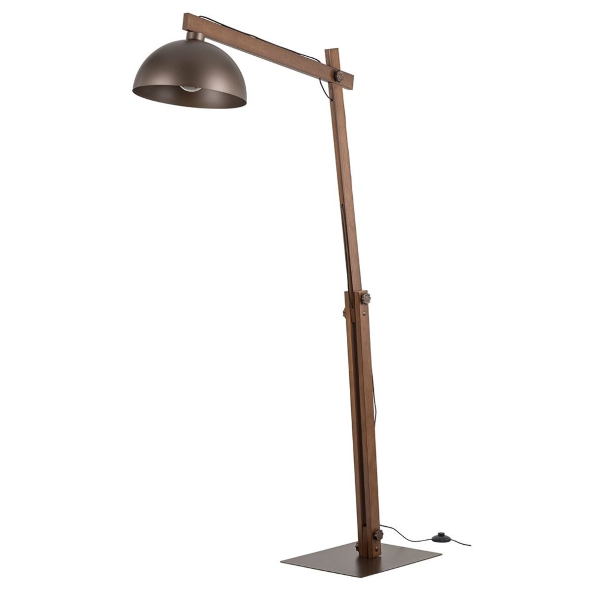 Lampa podłogowa OSLO BROWN 6319 TK Lighting E27 brązowa industrialna 180 cm do salonu sypialni gabinetu