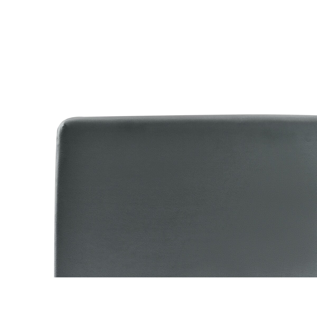 Łóżko z pojemnikiem Welur BOUSSE 160 x 200 cm Ciemnoszary