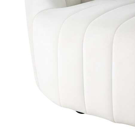 Sofa dla 2 osób MALUNG Welur Złamana biel