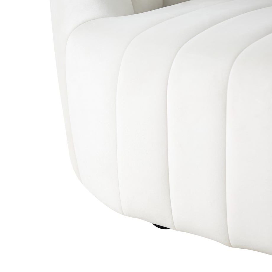 Sofa dla 2 osób MALUNG Welur Złamana biel