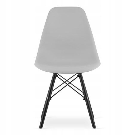 Zestaw Stół Do Jadalni Kuchni Salonu Biura Okrągły Todi 80 Czarny + 4 Krzesła Osaka Szare