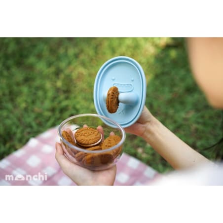 MONCHI FINGER SNACK BOWL innowacyjny pojemnik na przekąski, Powder Blue