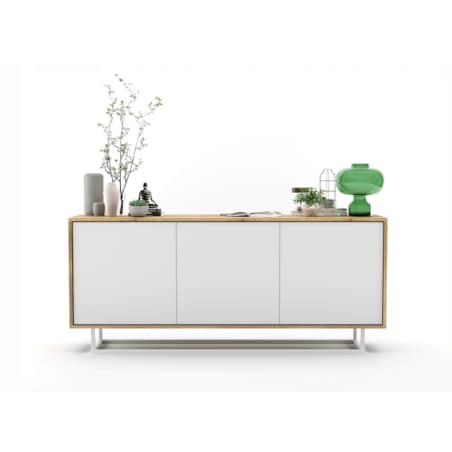 Komoda Loft Szafka RTV Industrialna Dąb Wotan Biały MAT 168 cm