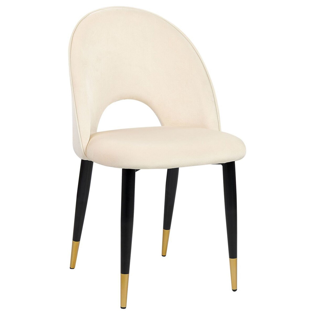 Zestaw 2 krzeseł do jadalni welurowy beżowy MAGALIA