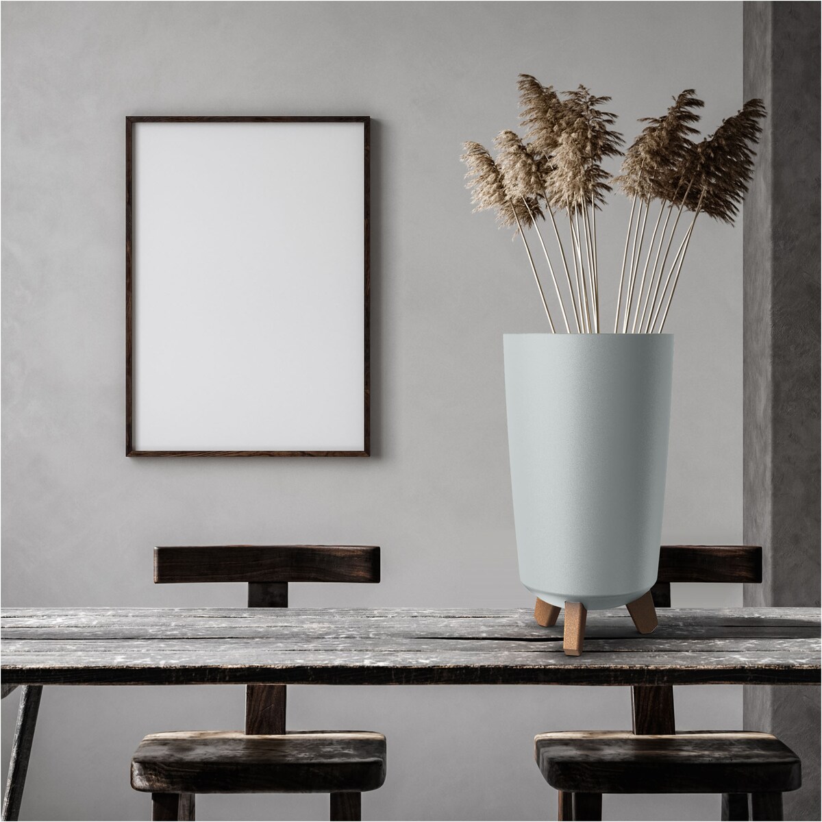 Donica Ogrodowa 23,9 Cm Na Nóżkach Wysoka Doniczka Dekoracyjna Biała