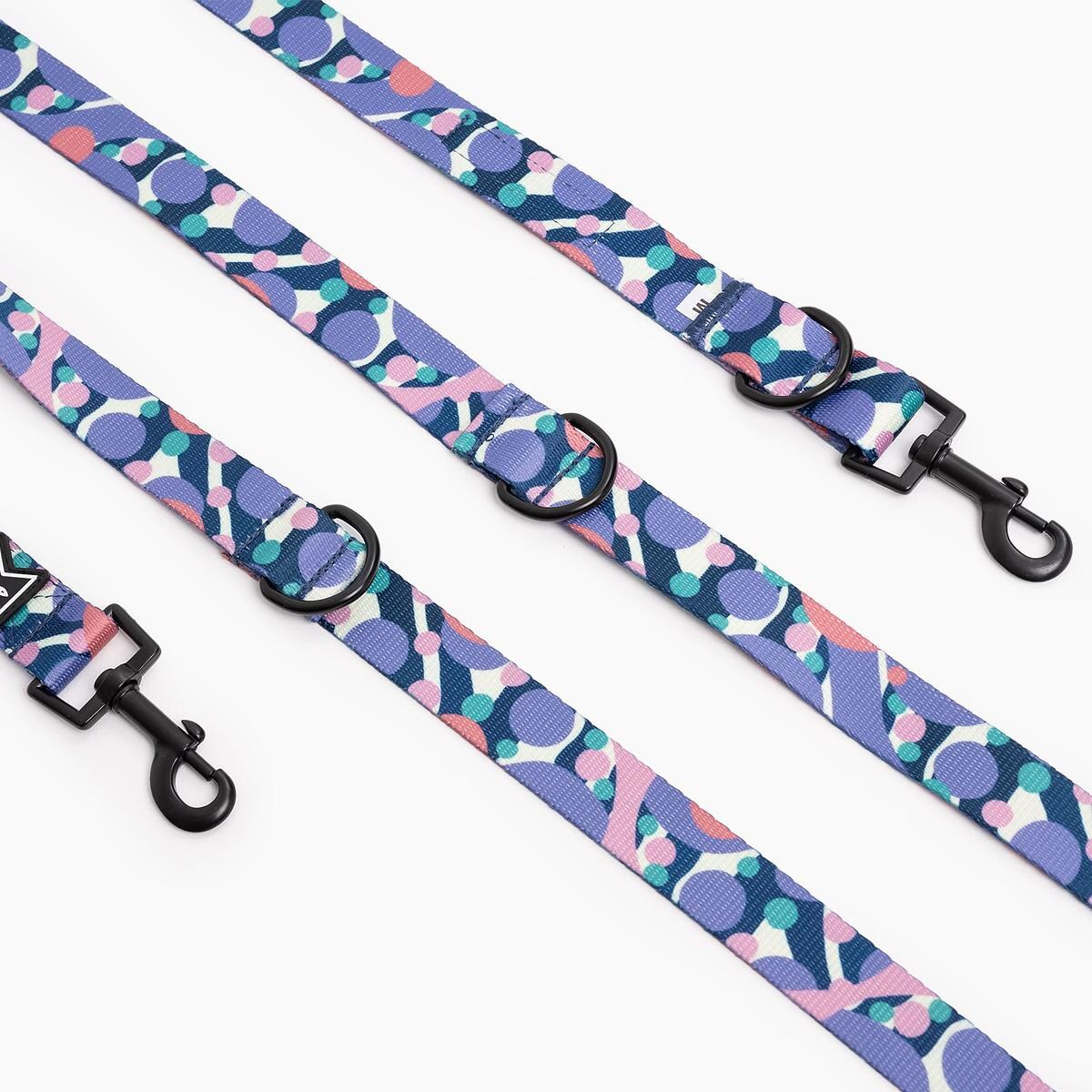 Smycz przepinana dla psa lub kota "Pies z głową w dół" - Szerokość taśmy: 15mm, Rozmiar: S oraz Rodzaj: Mini karabinek