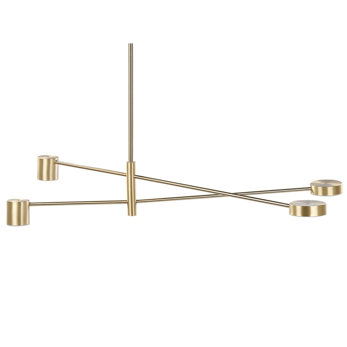 Lampa wisząca 4 - punktowa metalowa złota BANDON