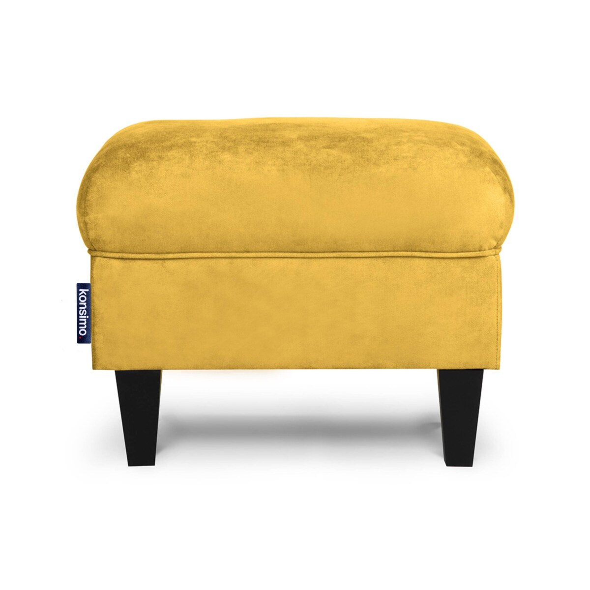 KONSIMO MILES Fotel + puf, kolor Żółty