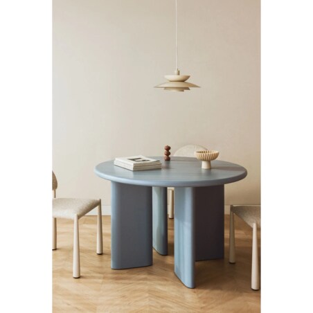 Okrągły stół do jadalni z MDF błękitny Loulou Ø 120 cm