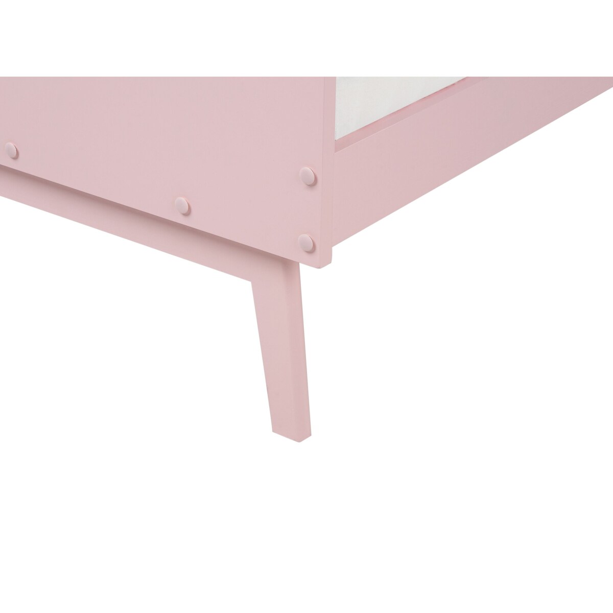 Łóżko drewniane 90 x 200 cm pastelowy róż BONNAC