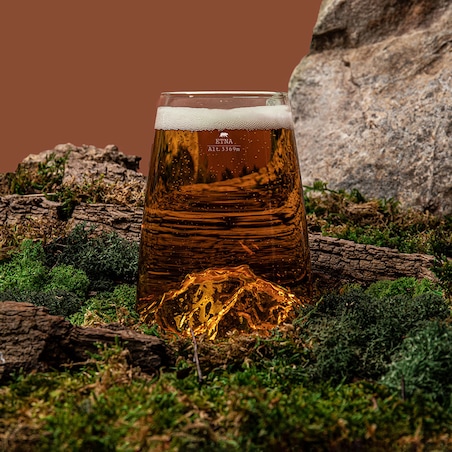 Szklanka Long Drink - Topographic - Etna