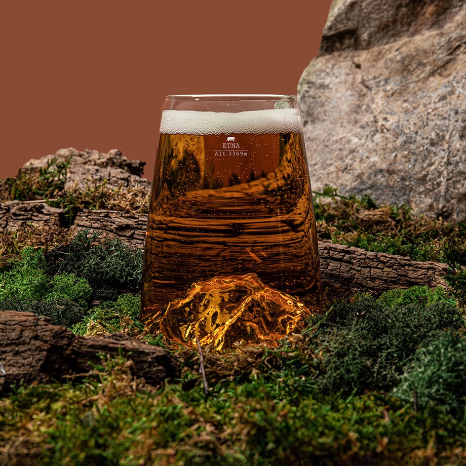 Szklanka Long Drink - Topographic - Etna