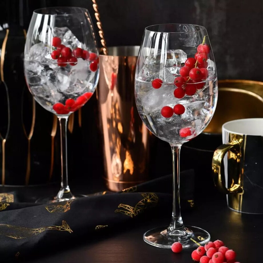 Duże Wysokie Kieliszki do Wody Wina Drinków Krosno Elite 6 x 480 ml Komplet