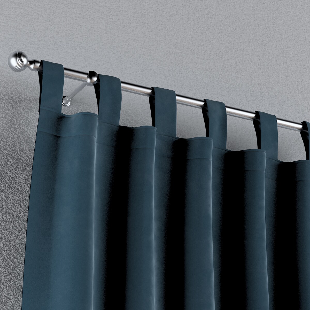 Zasłona na szelkach 1 szt. 130x245 pruski błękit