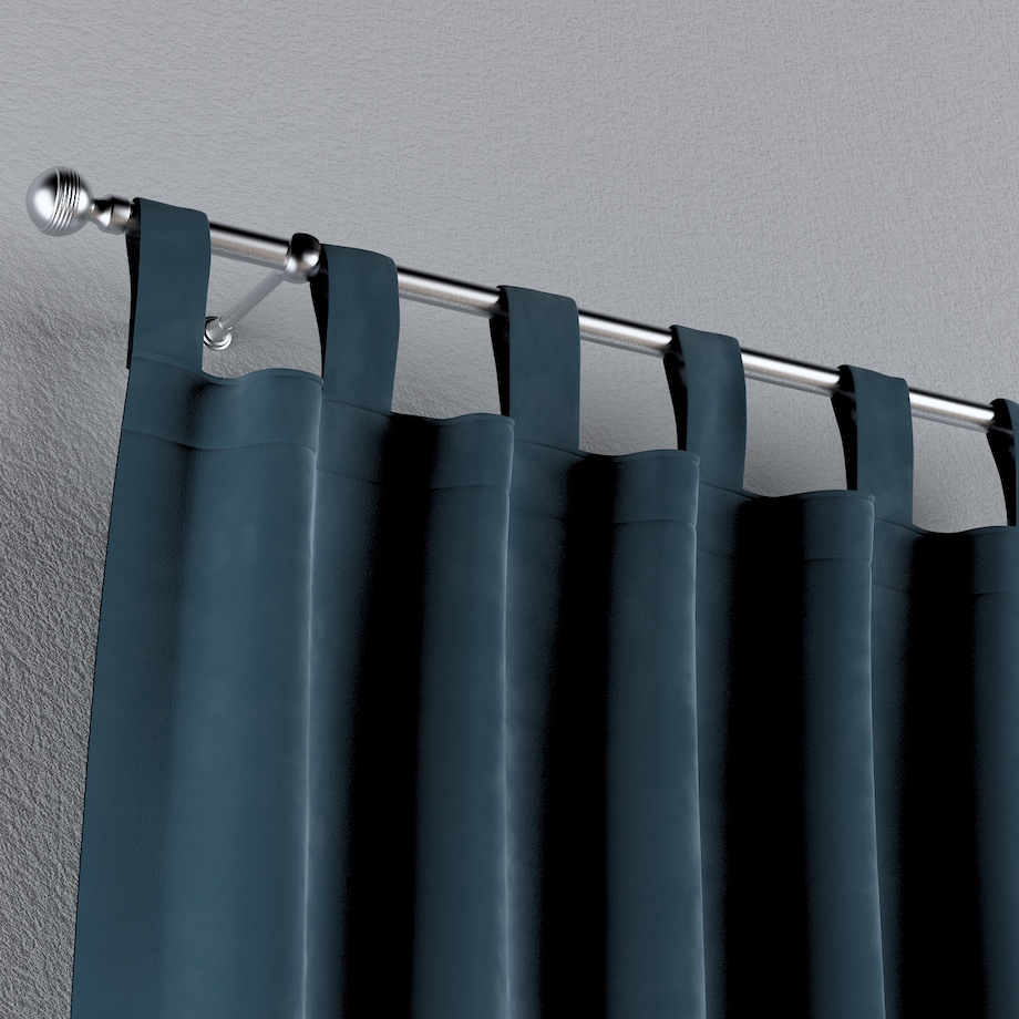 Zasłona na szelkach 1 szt. 130x245 pruski błękit