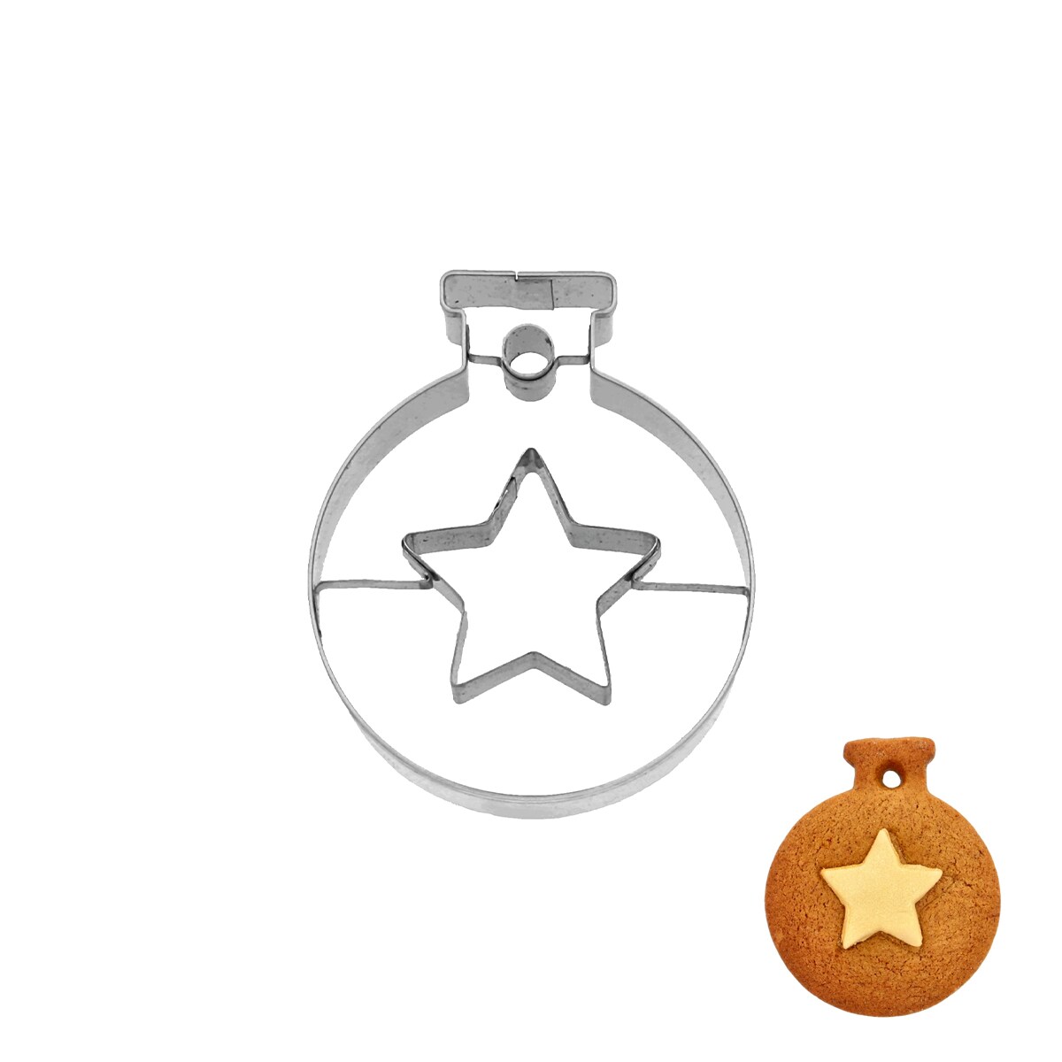 Foremka do wykrawania ciastek Bombka z Gwiazdą 6 cm / Birkmann