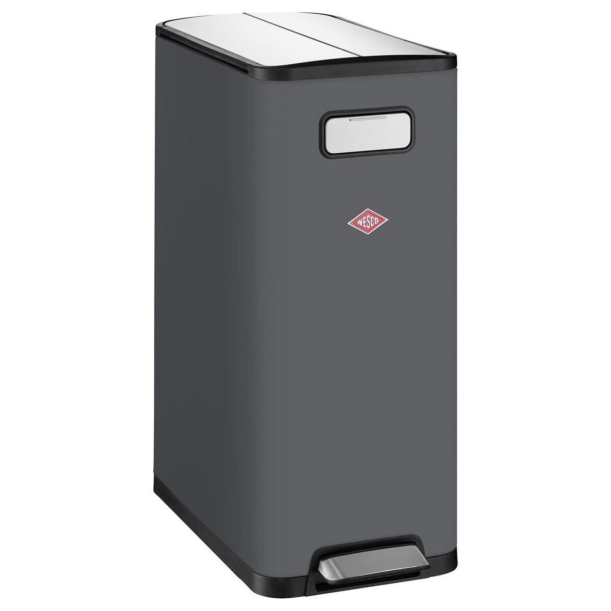 Kosz na śmieci grafitowy mat Big Double Master - Wesco
