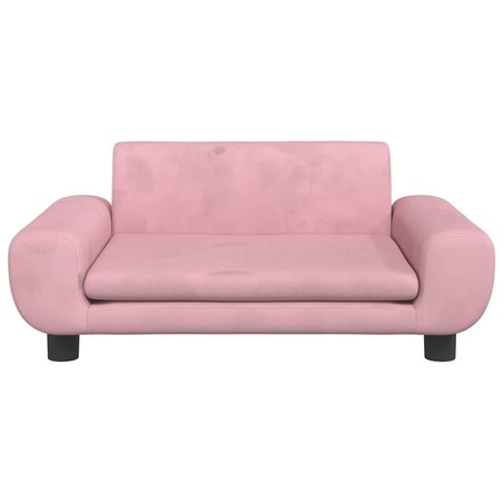vidaXL Sofa dla dzieci, różowa, 70x45x33 cm, aksamit
