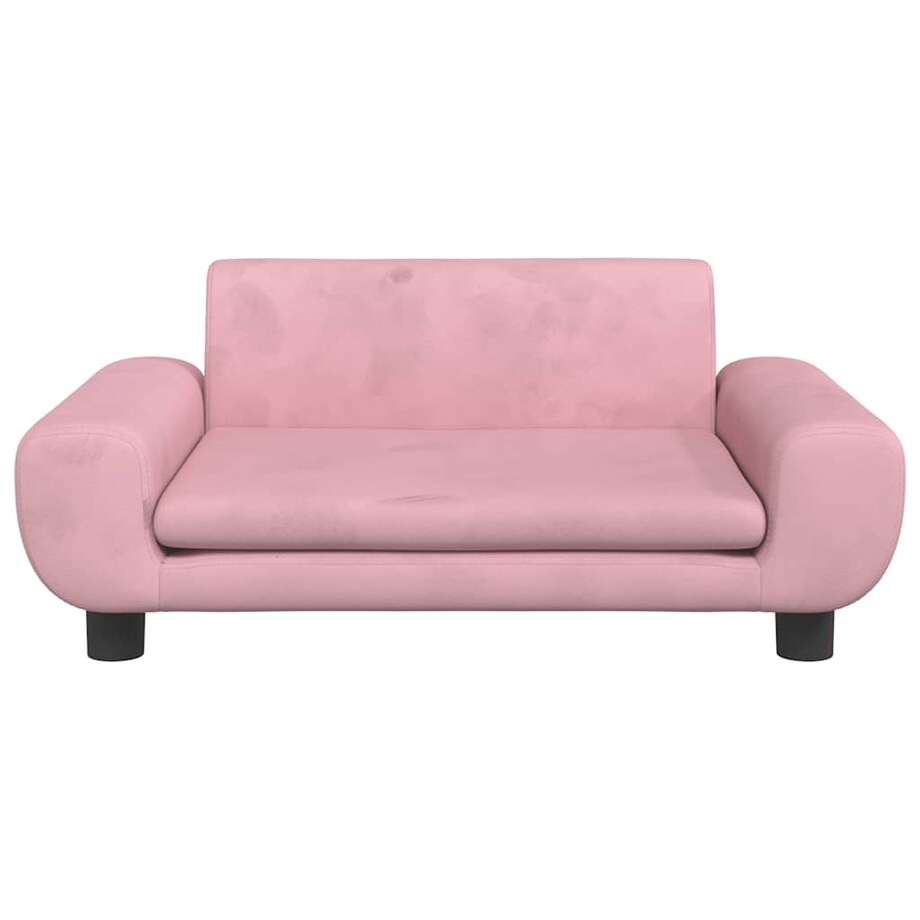 vidaXL Sofa dla dzieci, różowa, 70x45x33 cm, aksamit