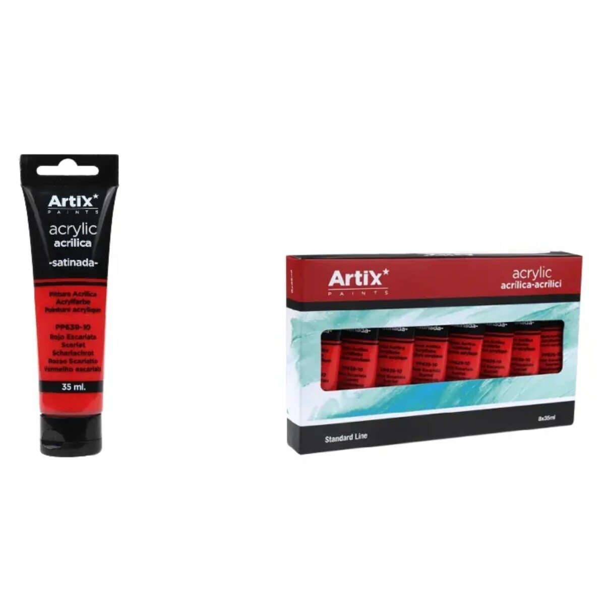 farba akrylowa scarlet artix pp639-10, 35ml