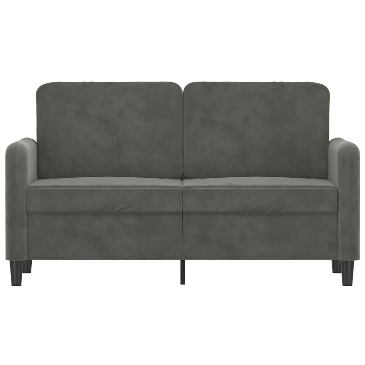 vidaXL Sofa 2-osobowa, ciemnoszary, 120 cm, tapicerowana aksamitem