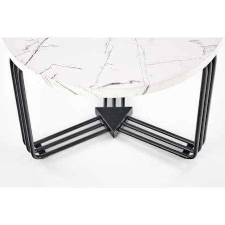 STOLIK KAWOWY Lintica M BIAŁY MARMUR mdf i stal 55/55/41 cm