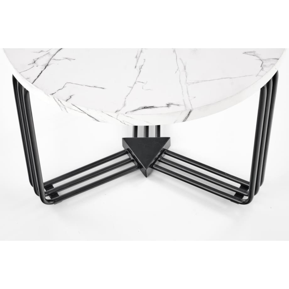STOLIK KAWOWY Lintica M BIAŁY MARMUR mdf i stal 55/55/41 cm