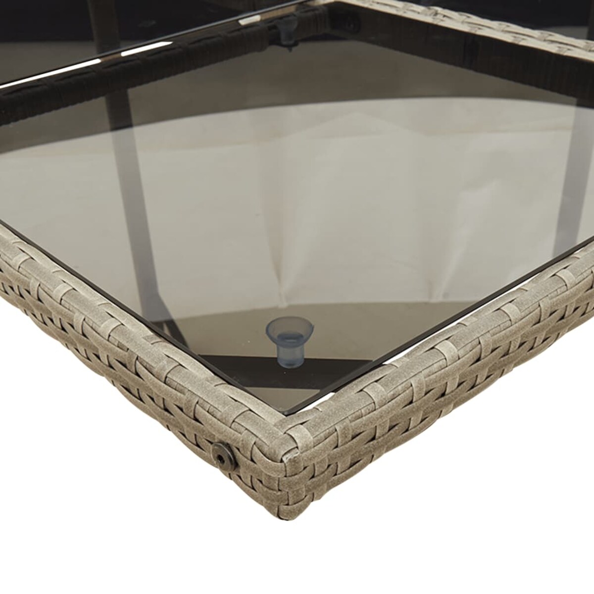 vidaXL 13-cz. zestaw mebli ogrodowych z poduszkami, szary rattan PE