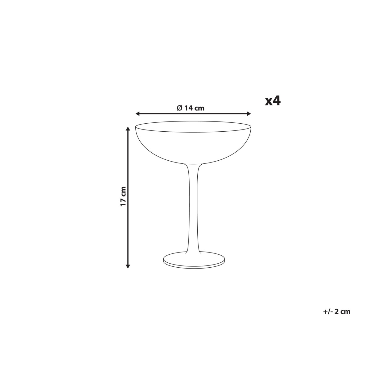 Kieliszki do martini DIOPSIDE