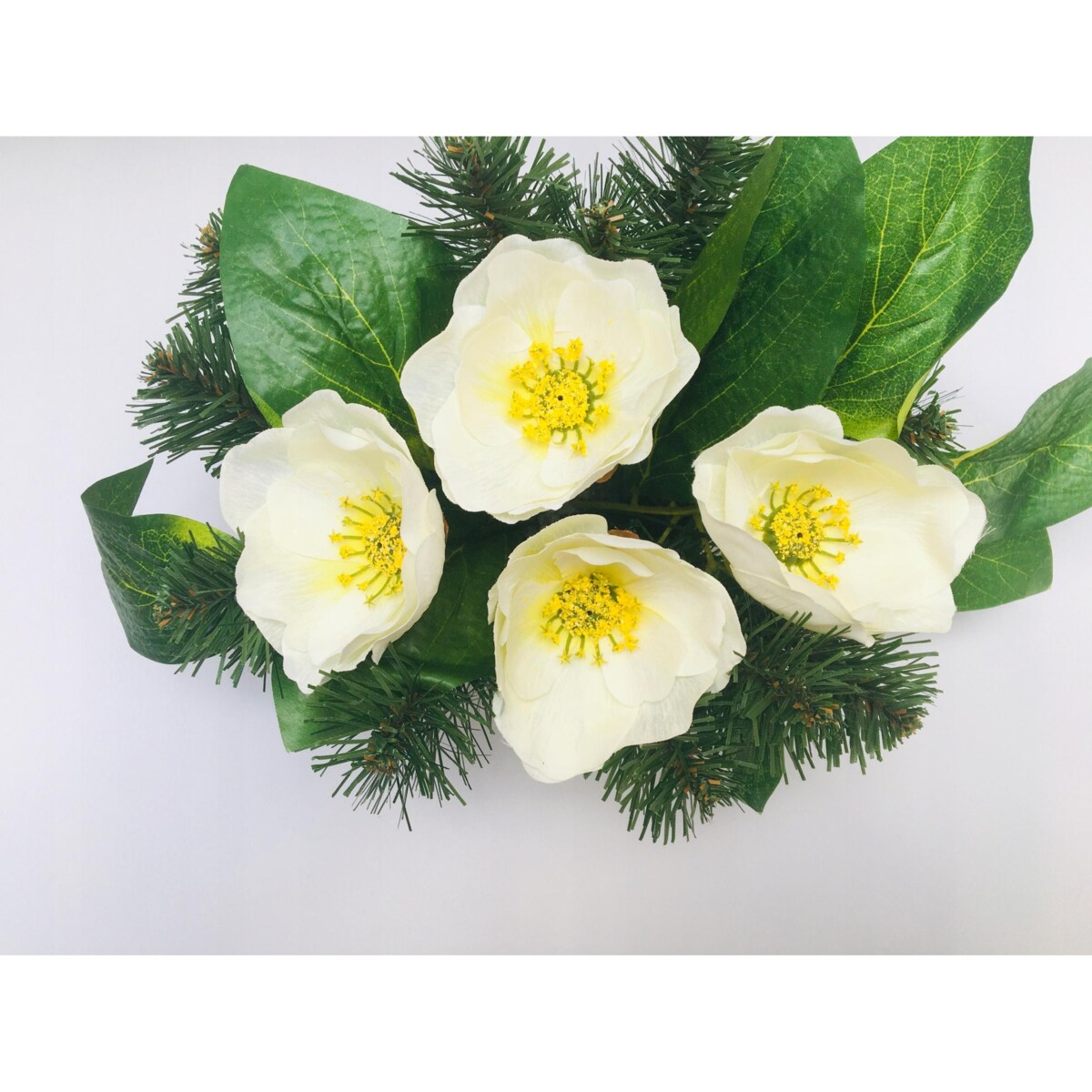 GOTOWY STROIK bukiet podkład w doniczce na cmentarz grób mamy babci kwiaty