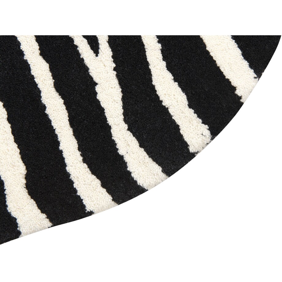 Dywan dziecięcy wełniany zebra 100 x 160 cm biało-czarny MARTY