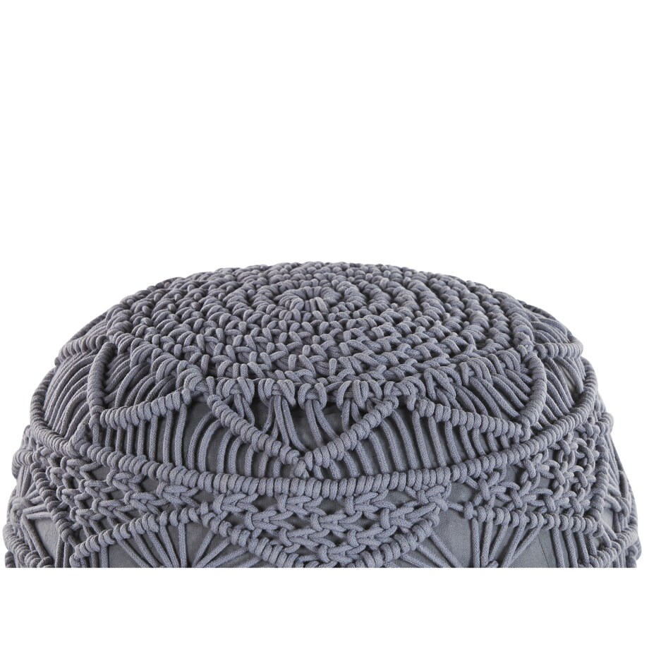 Puf ⌀ 40 cm szary KAYSERI