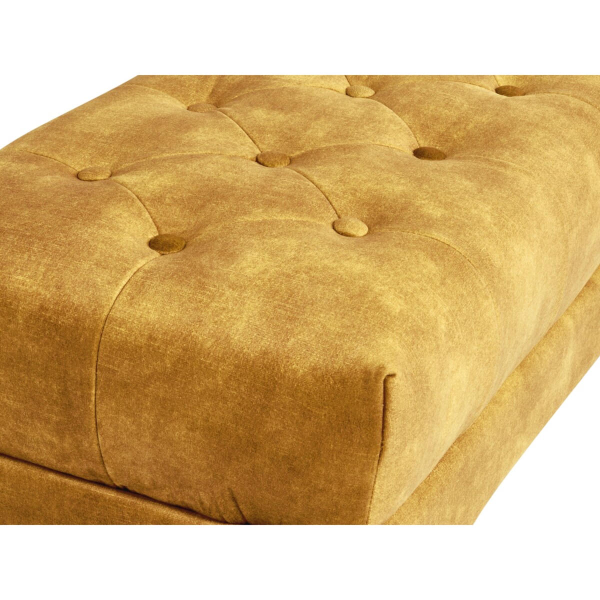 Ławka welurowa żółta ROSEVILLE