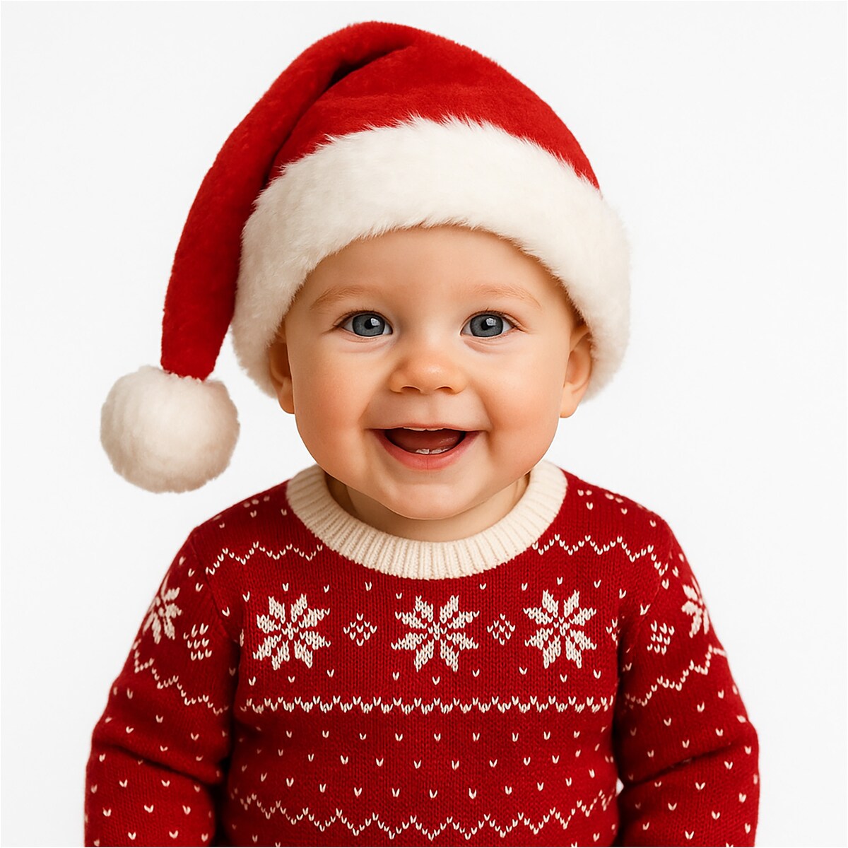 Czapka Mikołaja Mikołajki Świąteczna Pluszowa Z Pomponem 40X30 Cm