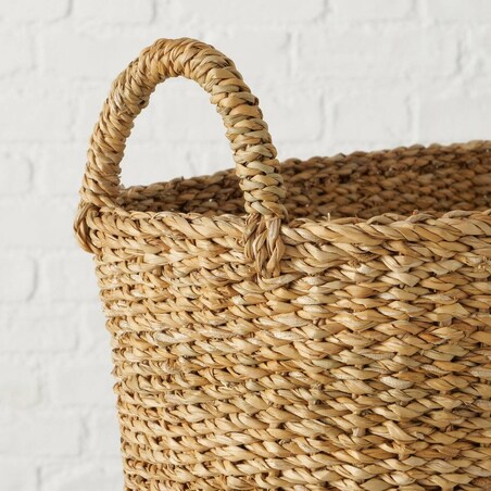 Kosze do przechowywania z uchwytami SOPHY, ręcznie plecione, 2 sztuki