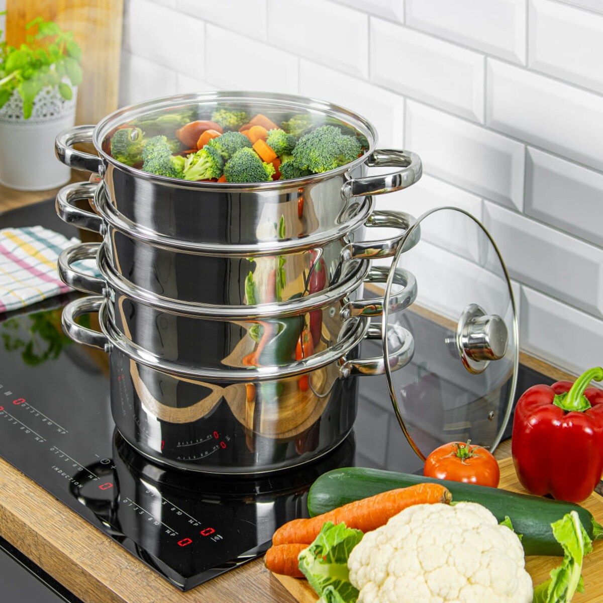 Garnek Na Parę Kinghoff 5 Elem. 22Cm Kh-3329