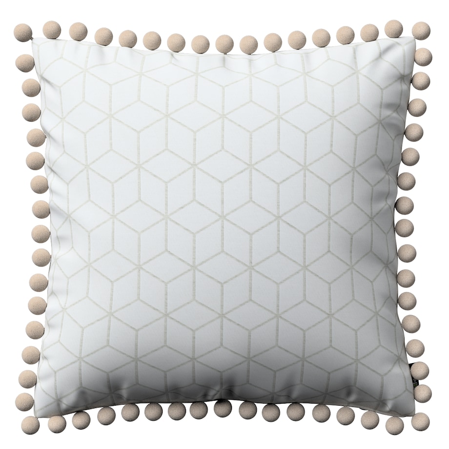 Poszewka Wera na poduszkę 45x45 wzór sześcianów na białym tle