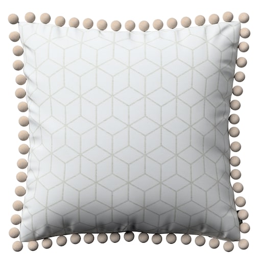 Poszewka Wera na poduszkę 45x45 wzór sześcianów na białym tle