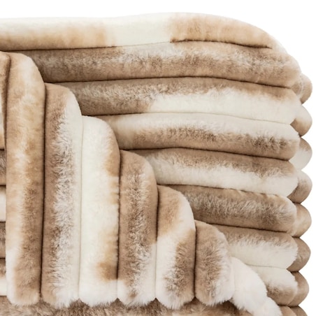 Pled koc futrzany dwukolorowy 130x180 cm