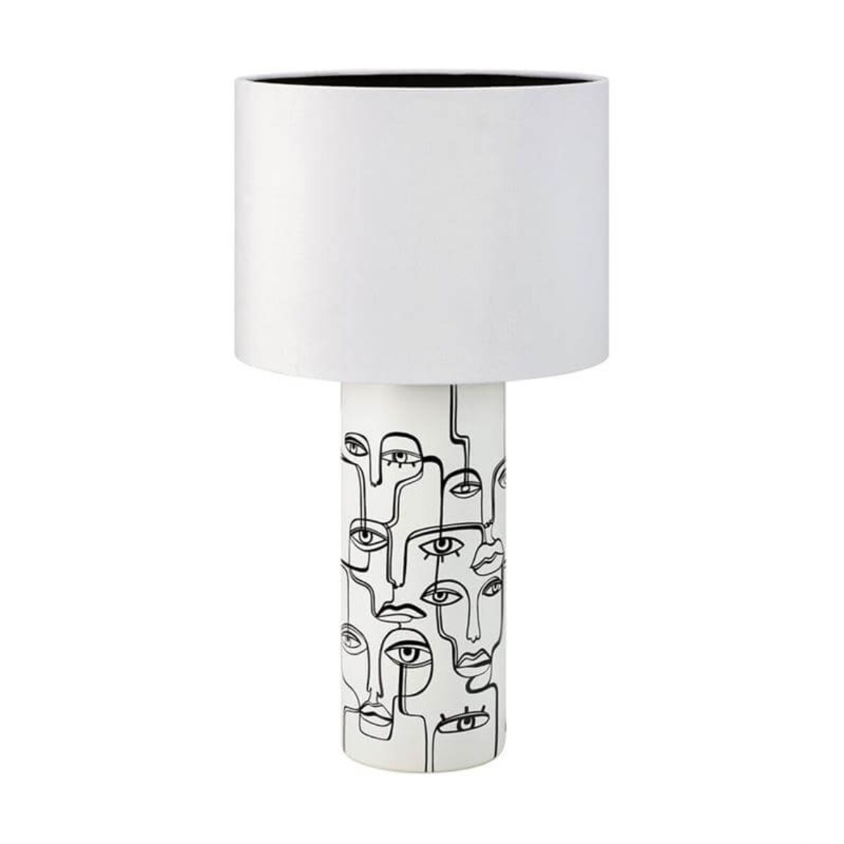 Nowoczesna lampa nocna Family na szafkę nocną biała czarna