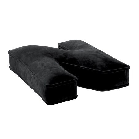 Poduszka literka N, głęboka czerń, 30x40cm, Posh Velvet